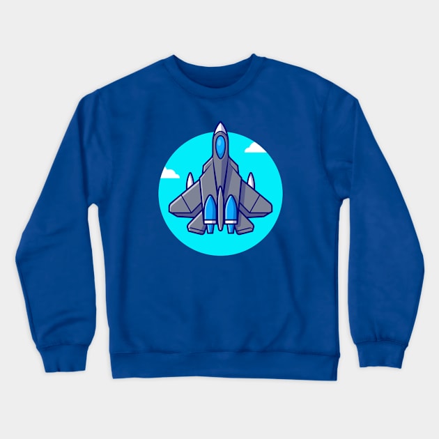 Jet Fighter Plane Flying Crewneck Sweatshirt by Catalyst Labs